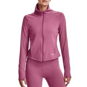 NEW UNDER ARMOUR women's meridian jacket in pace pink/metallic silver
